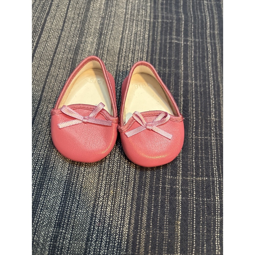 American Girl Pink Flats with Ribbons Shoes Only